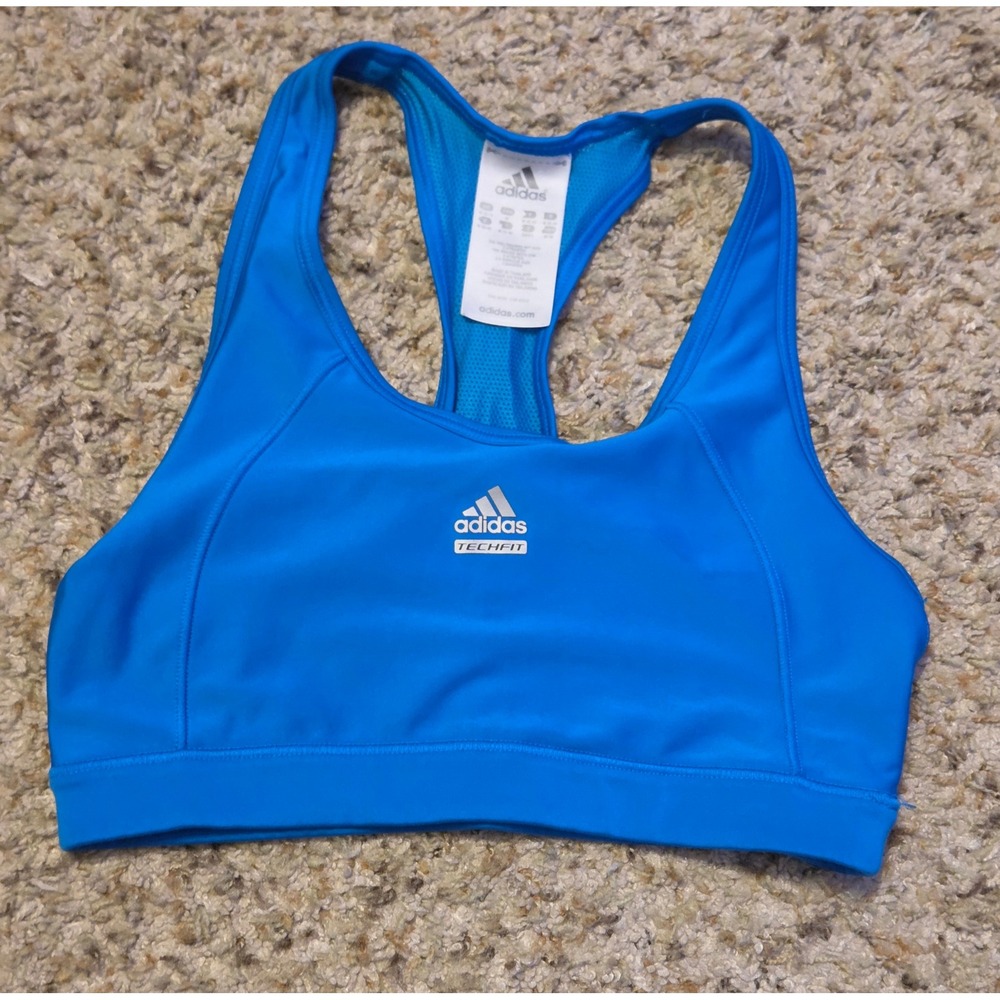 Adidas Techfit Sports Bra Womens Size Medium Blue